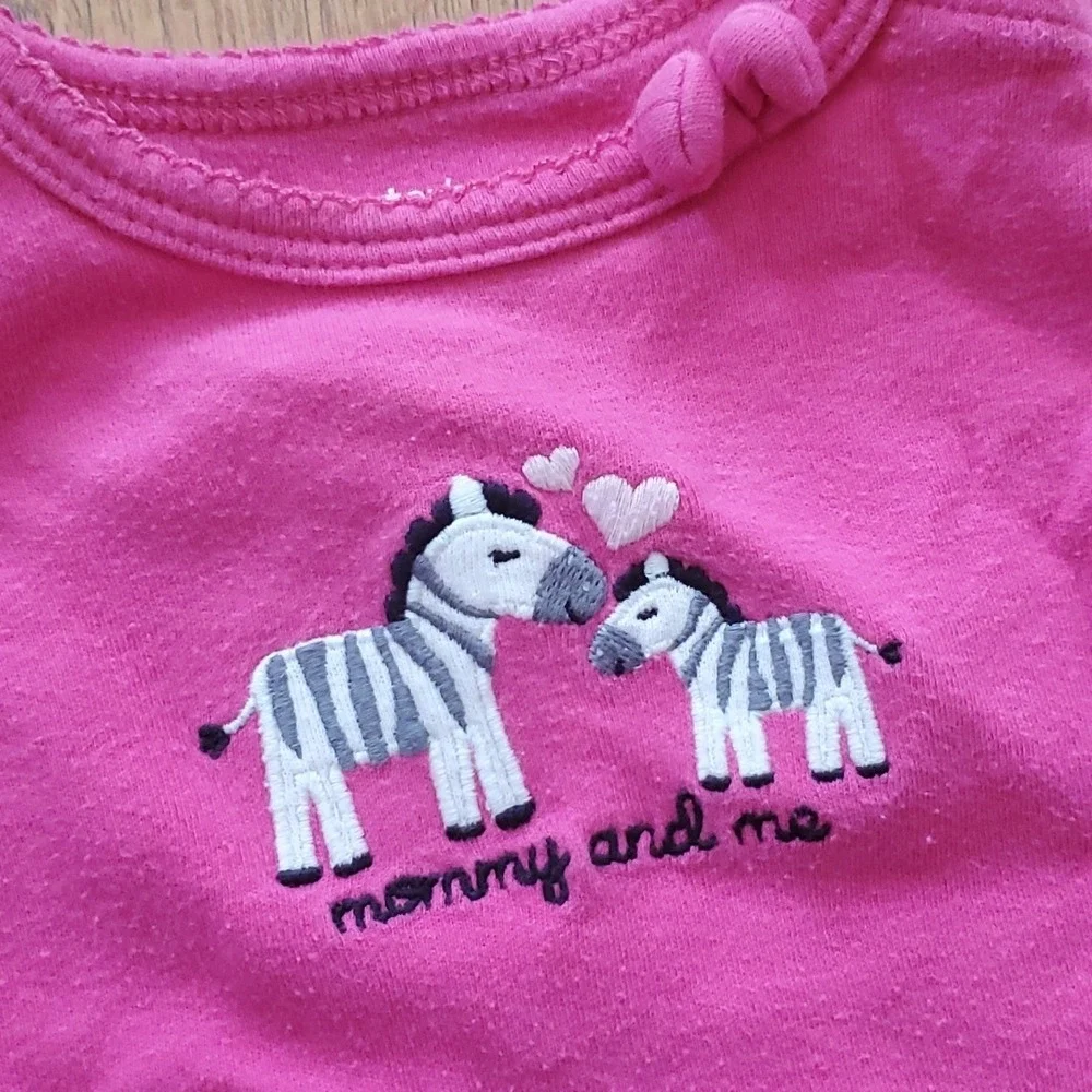 Carters Girls Mommy & Me Long Sleeve Shirts and Pants Sets‎ Zebra and Butterfly